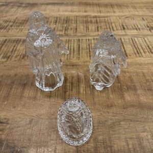 Marquis Waterford Nativity Set Crystal Figurines Set of 3 Mary Joseph Jesus 5.5"